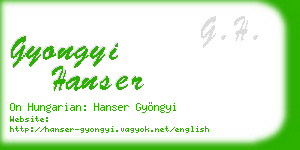 gyongyi hanser business card